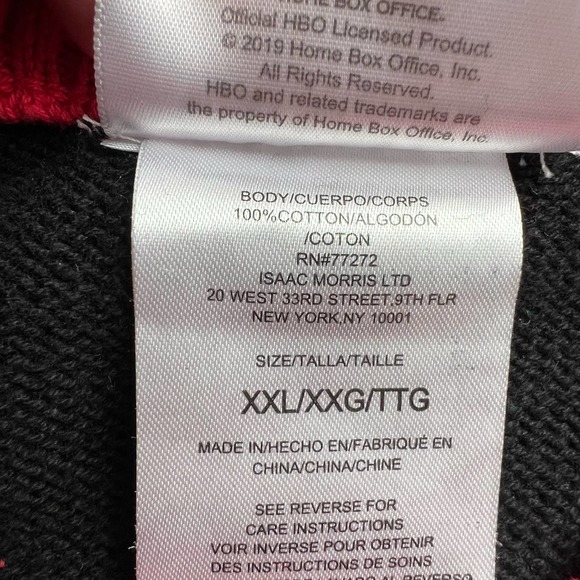 Game of Thrones Mens Joy To The Realm Ugly Christmas Sweater size Large Black - Picture 7 of 8